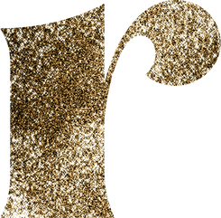 Gold Glitter Letter R
