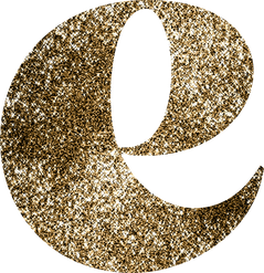 Gold Glitter Letter E