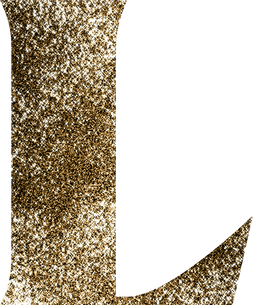 Glitter Letter L Typography